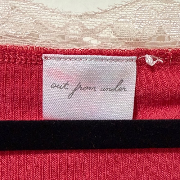 Urban Outfitters Rose Lace-Trim Long Sleeve Top - Picture 2 of 6